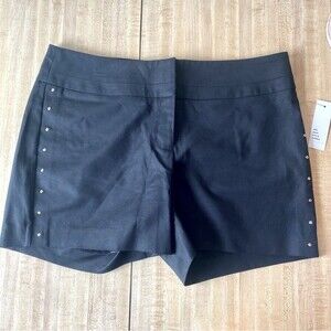 APT 9 Womens Shorts Black Studded Mid Rise NWT